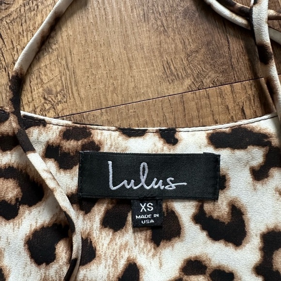 LULU’S Masey Beige Leopard Print Lace Tank Top - Picture 3 of 3